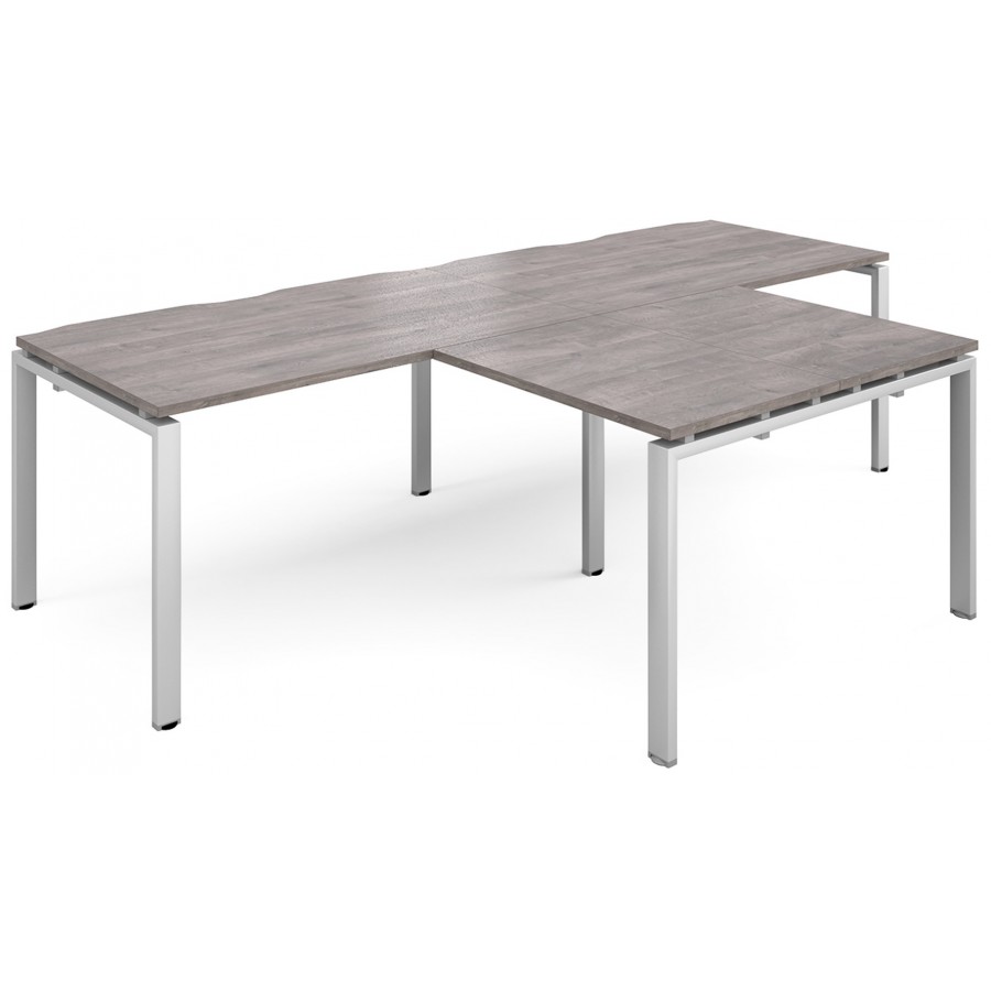 Adapt 2 Person  L Shape Desks with Return Unit